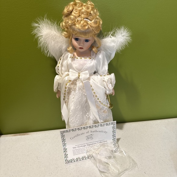 Heritage Signature Collection Other - Heritage Signature Collection Savannah Doll Blonde Angel‎ Bride Doll CoA Harp